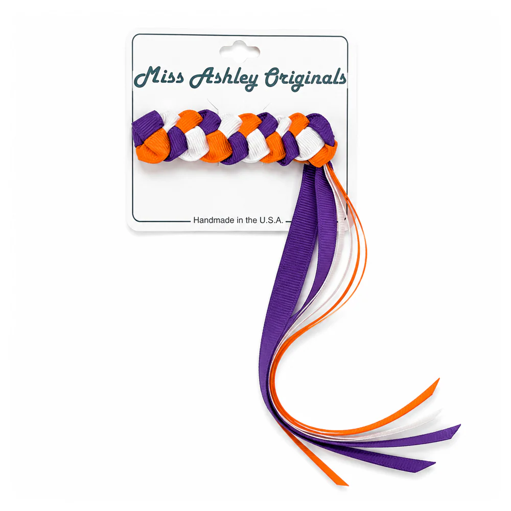 Clemson Braided Streamer Barrette - Image 2