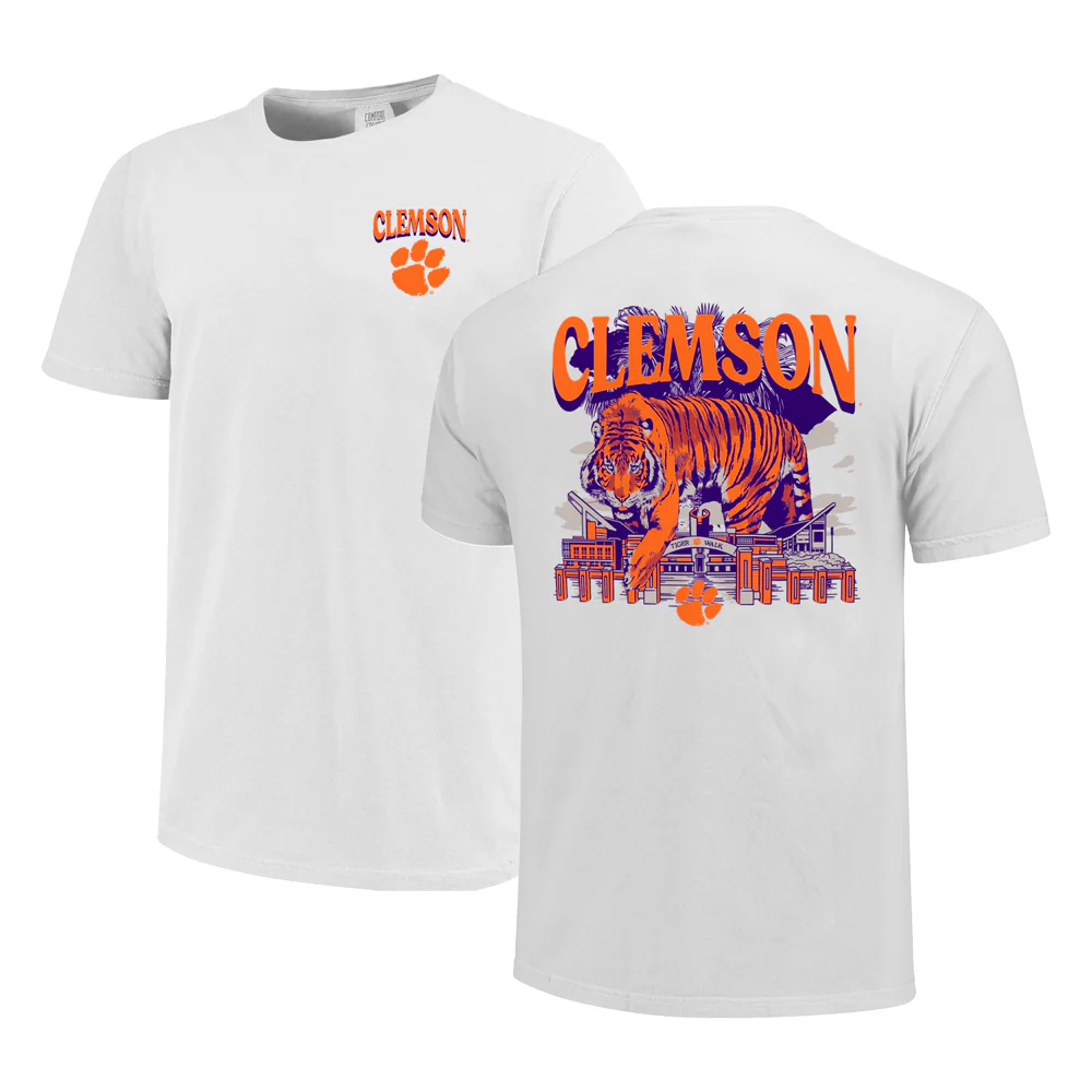 Clemson Comfort Colors Tiger Stadium Tee - Image 4