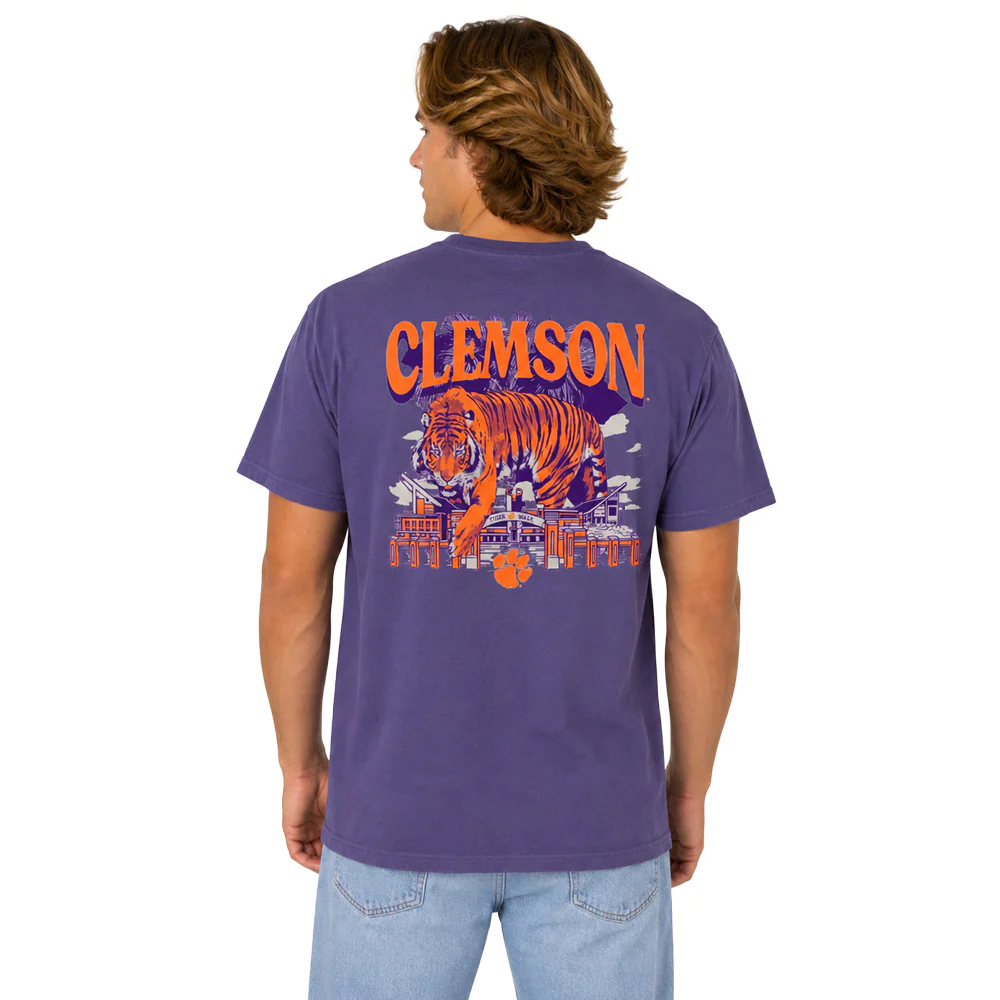Clemson Comfort Colors Tiger Stadium Tee - Image 5