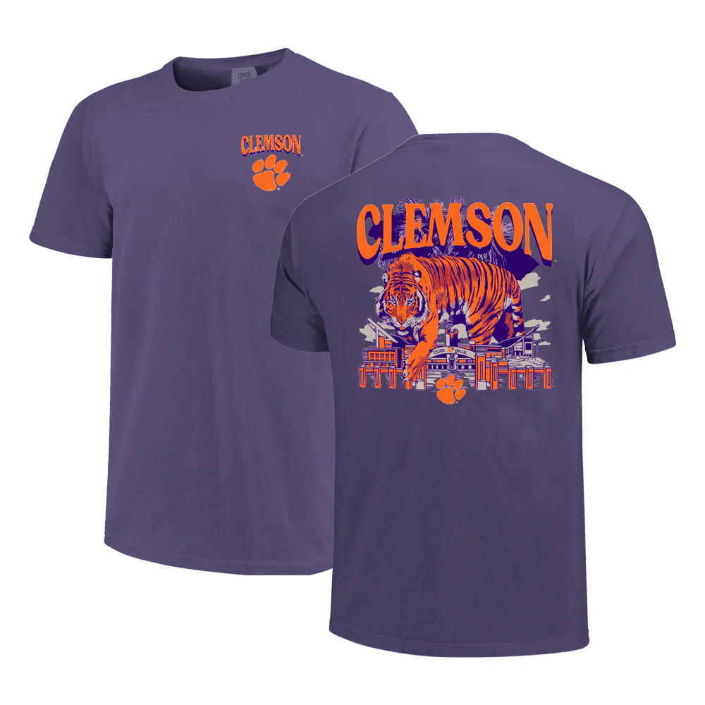 Clemson Comfort Colors Tiger Stadium Tee - Image 7