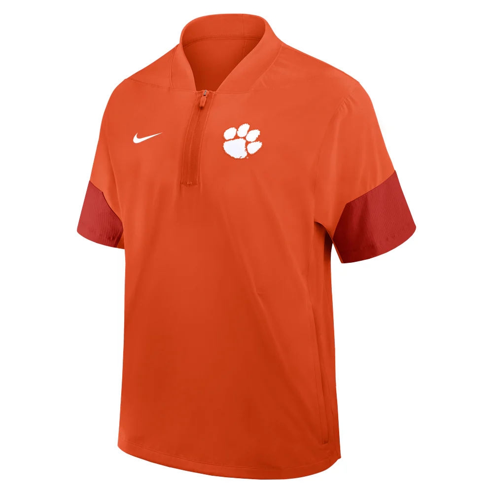 Clemson Nike Gameday Coaches Lightweight Short Sleeve Half-Zip Jacket - Image 5