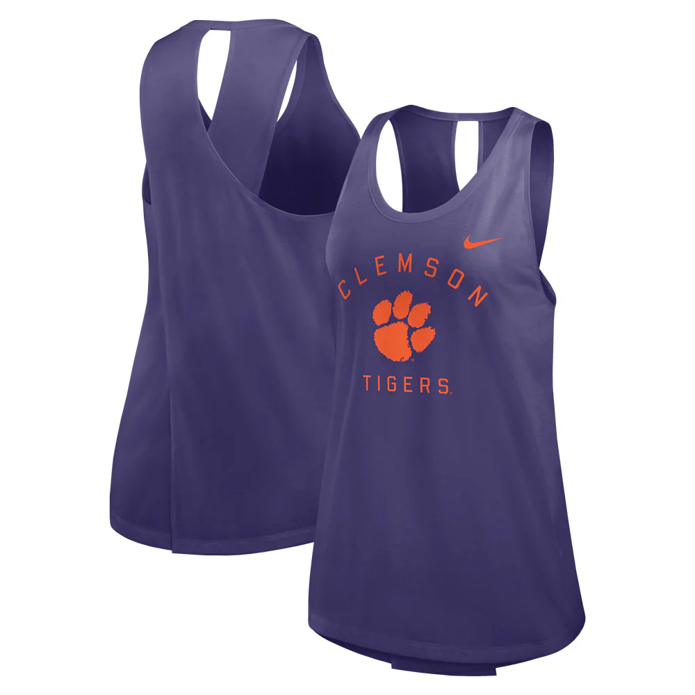 Clemson Nike Women's Open Back Tank - Image 4