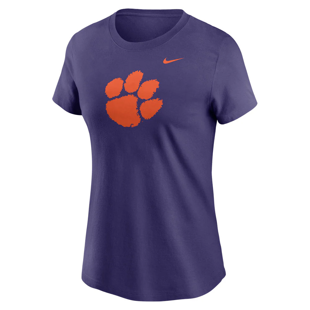 Clemson Nike Women's Paw Logo Tee - Image 3
