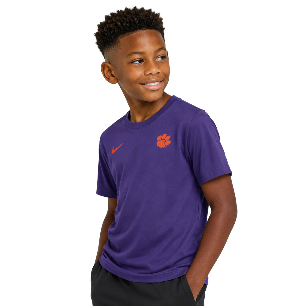 Clemson Nike Youth Legend Small Logo Tee - Image 3