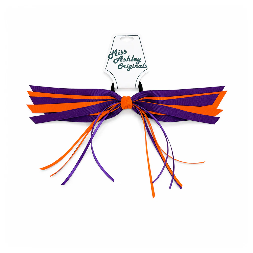 Clemson Short Multi-Layer Ponytail Bow