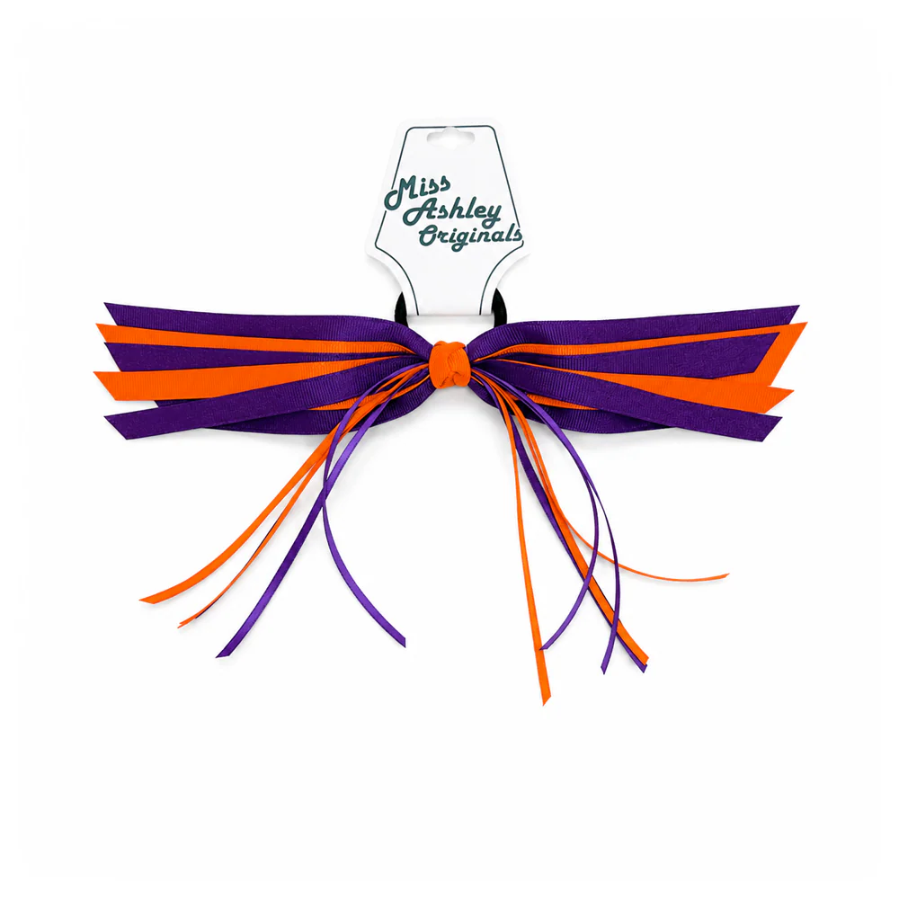 Clemson Short Multi-Layer Ponytail Bow - Image 2