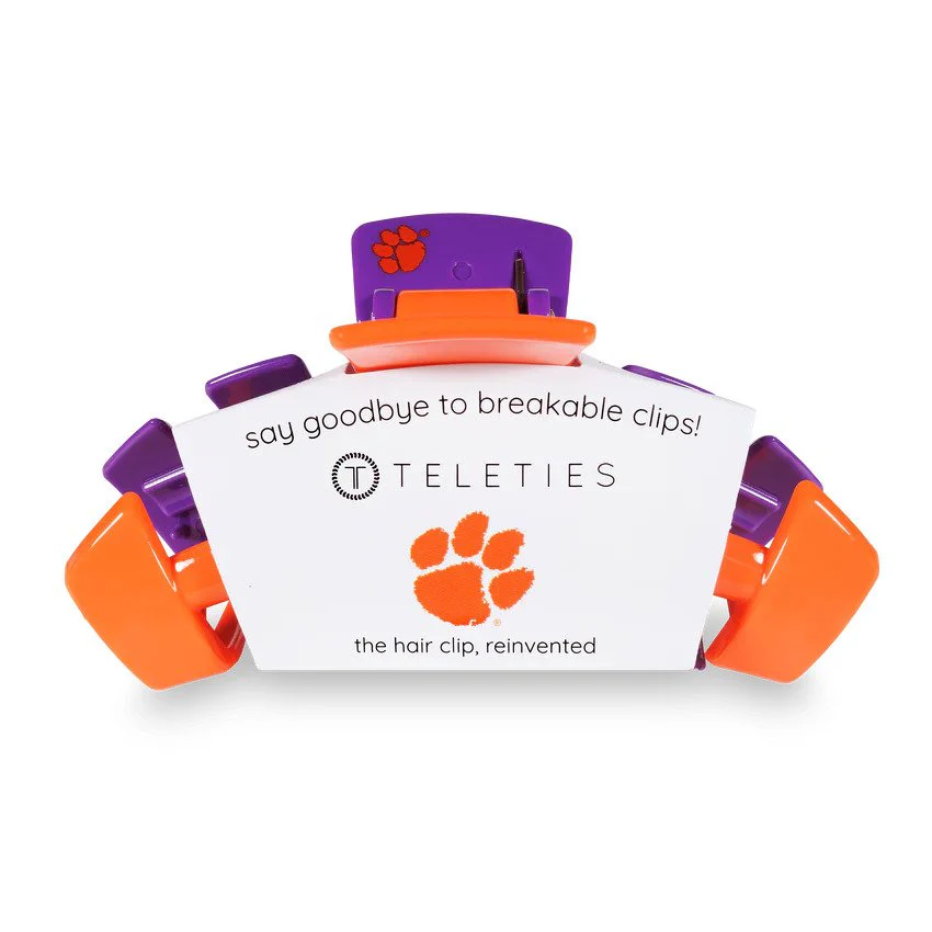Clemson Teleties Hair Clip - Image 3