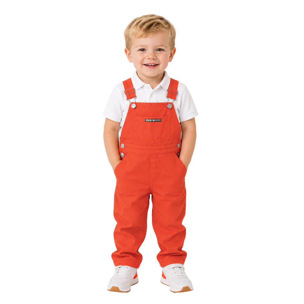 Clemson Toddler Orange Bib Overalls - Image 2