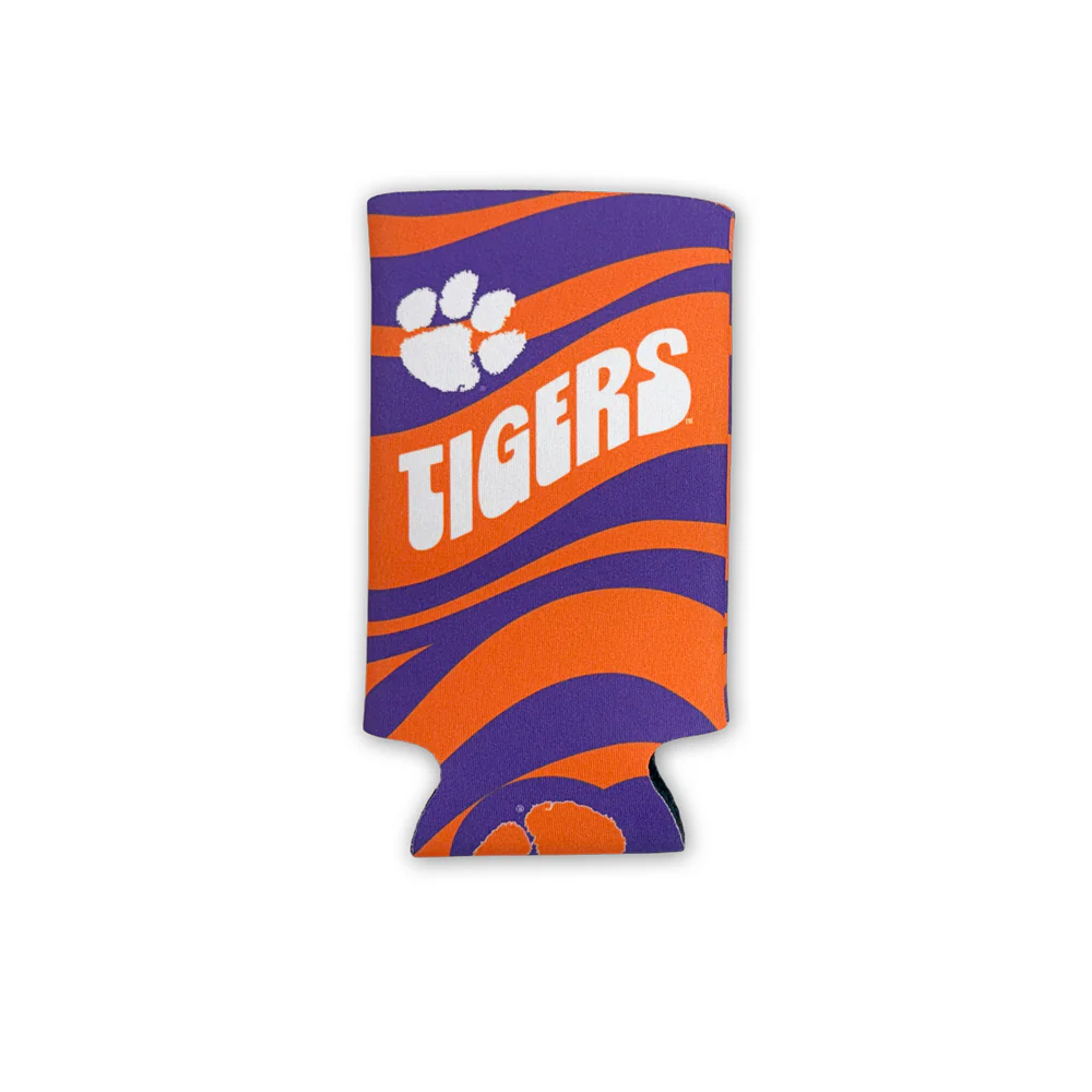 Clemson Waves Slim Can Koozie