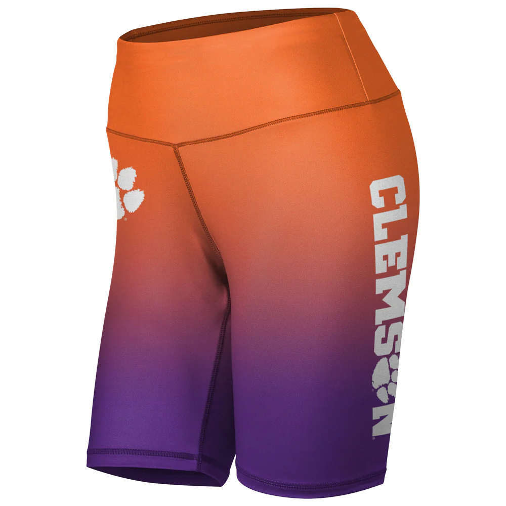 Clemson Women's Gradient Biker Shorts - Image 3
