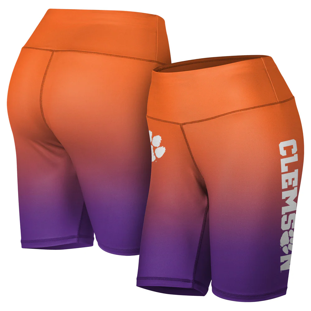 Clemson Women's Gradient Biker Shorts - Image 4